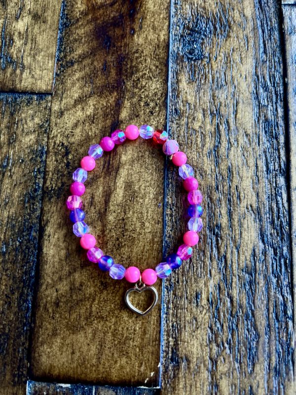 Pink Heart Charm Bracelet