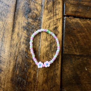"Flower" Charm Bead Bracelet