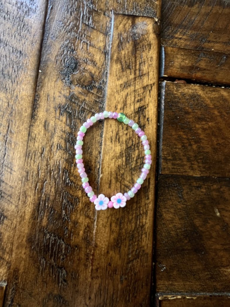 "Flower" Charm Bead Bracelet