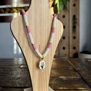 Pink Flower Necklace