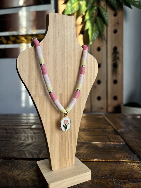 Pink Flower Necklace